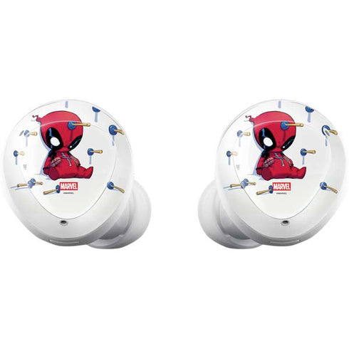 Marvel Deadpool Babypool Playing Galaxy Buds Plus Skin